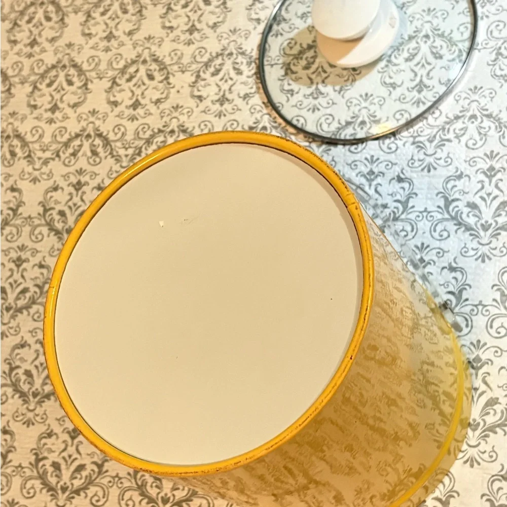 Vintage MCM Yellow Ice Bucket Lucite Retro canary Barware Party Lidded